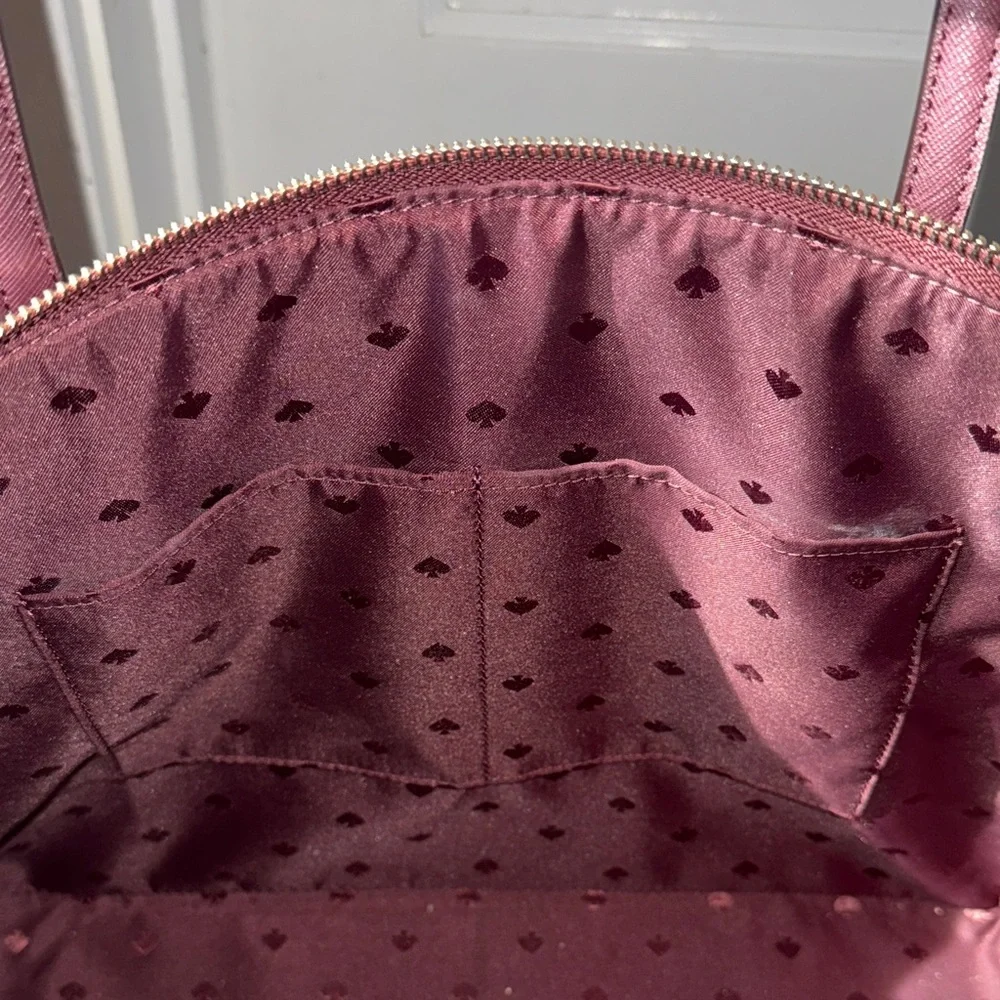 Like New:Kate Spade Sparkling Maroon Tote - Picture 7 of 7